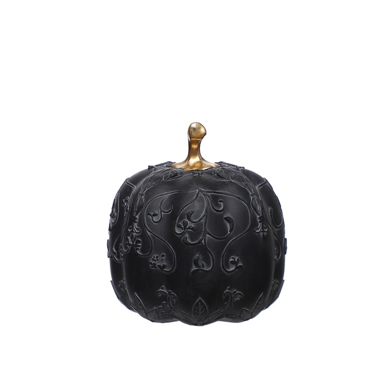 7" Black Pumpkin Tabletop Décor by Ashland®