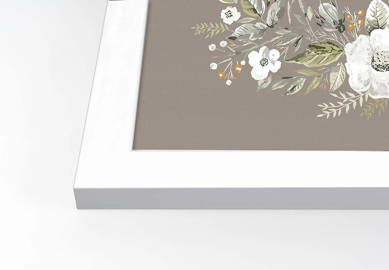 Thankful Wreath White Framed Print Wall Art