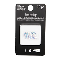 7.5mm Crystal AB Flame Glue-On Austrian Crystals by Bead Landing™, 10ct.