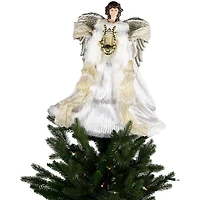 18" White & Silver Angel Christmas Tree Topper