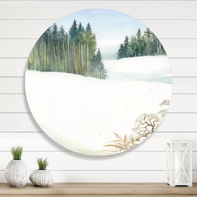 Designart - Pine Forest In Snowy Winter Landscape