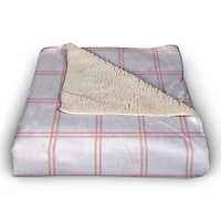 U And Me On Windowpane Sherpa Fleece Throw Blanket
