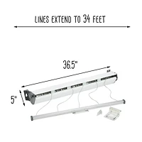 Honey Can Do White 5-Line Extendable Clothesline