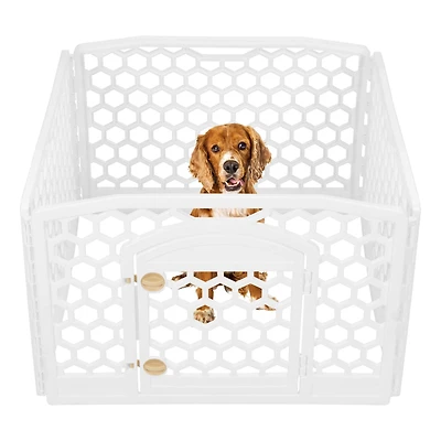 Iris® 4-White Panel Pet Playpen