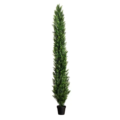 9ft. Potted Green UV Resistant Artificial Cedar Pine Tree