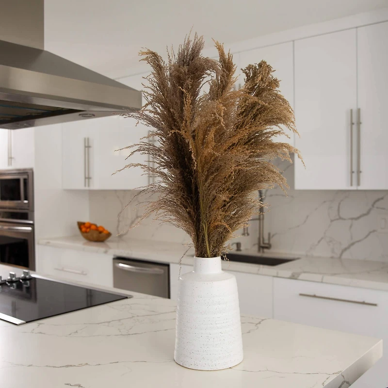 2.5ft. Dried Natural Pampas Arrangement in Ceramic Vase