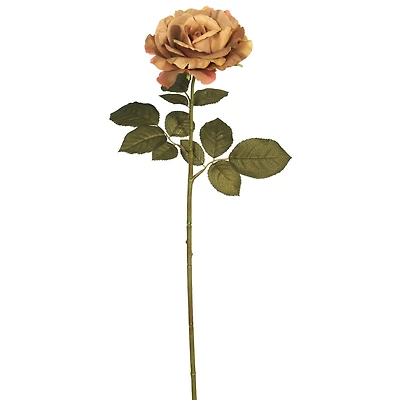 Light Brown Autumn French Rose Artificial Stem, 3ct.