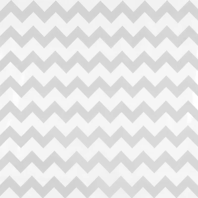 Silver Chevron Oilcloth