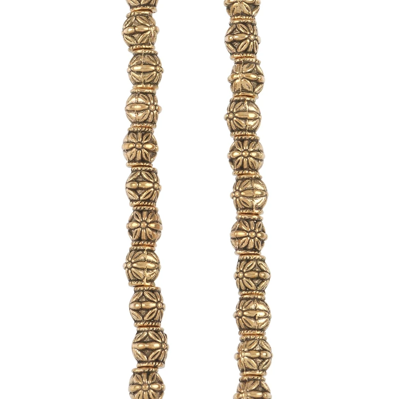 Antique Gold Metal Barrel Beads, 6.5mm by Bead Landing™