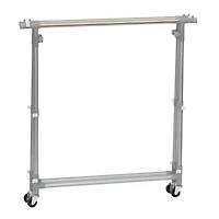 Household Essentials 62" Folding Double Garment Rack with Wheels
