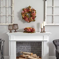 24" Peony & Hydrangea Wreath