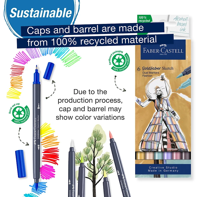 Faber-Castell® Goldfaber Sketch Fashion Dual Tip Alcohol Markers