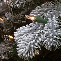 9ft. Pre-lit Feel Real® Snowy Sheffield Spruce Artificial Christmas Garland with 70 Clear Lights