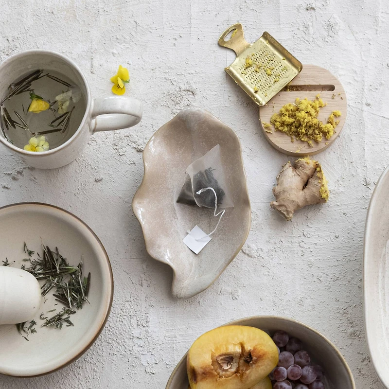 Hello Honey® White Reactive Glaze Stoneware Soap Dish & Spoon Rest