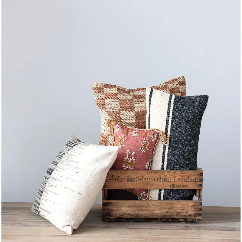 Hello Honey® Brown & Natural Square Print Pillow