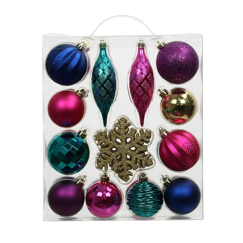 34 Pack Jewel Shatterproof Ornament Set by Ashland®