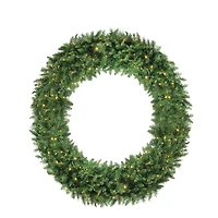 6ft. Pre-Lit Buffalo Fir Commercial Artificial Christmas Wreath