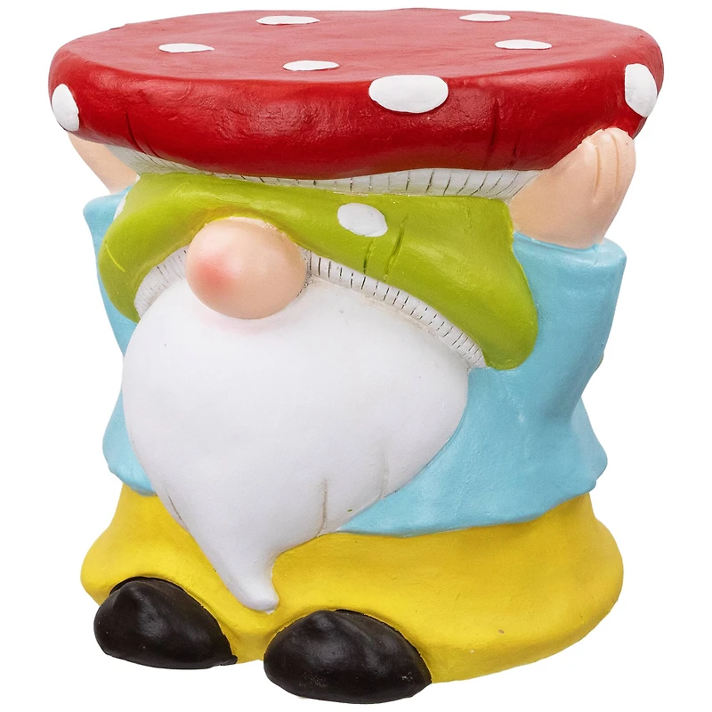 12.25" Gnome Mushroom Outdoor Garden Plant Stand