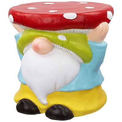 12.25" Gnome Mushroom Outdoor Garden Plant Stand