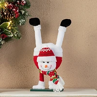 Glitzhome® Upside Down Fabric Santa & Snowman Table Décor Set