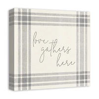 Love Gathers Here 16" x 16" Canvas Wall Art