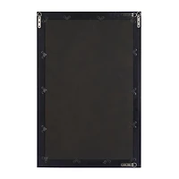 36" Black Rectangle Wood Contemporary Wall Mirror
