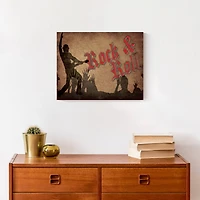 Rock And Roll Band 14" x 11" Canvas Wall Art