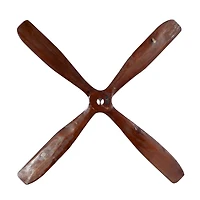 44" Brown Wood Industrial Propeller Wall Decor