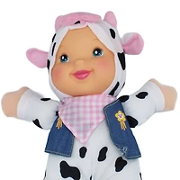 Goldberger Baby's First® Singing Farm Friends™ Bilingual Baby Doll with Cow Outfit