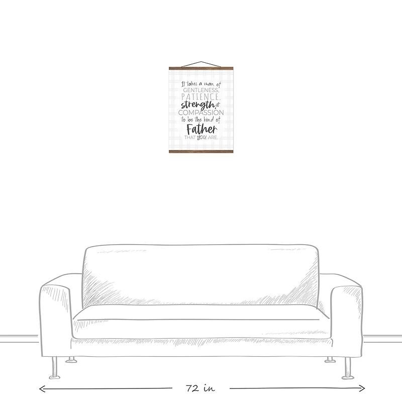 The Father That You Are Teak Hanging Canvas