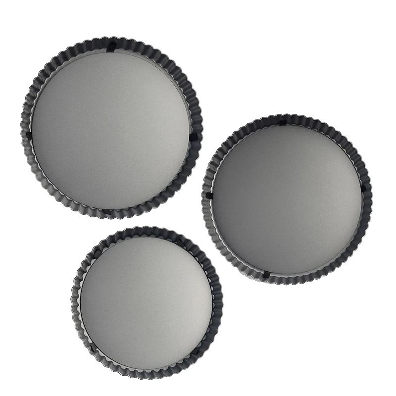 6 Packs: 3 ct. (18 total) Non-Stick Quiche & Tart Pan Set by Celebrate It®