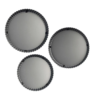 6 Packs: 3 ct. (18 total) Non-Stick Quiche & Tart Pan Set by Celebrate It®