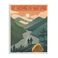 Stupell Industries At Home In Nature Phrase Camping Tent Mountains Wall Plaque