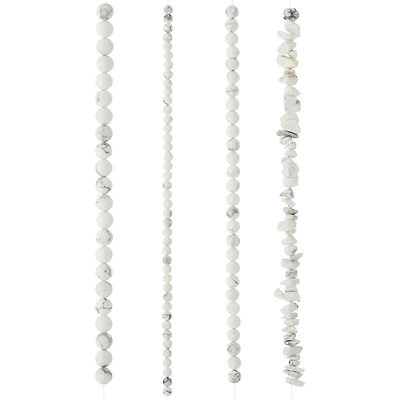 White Howlite Beads Value Pack by Bead Landing™