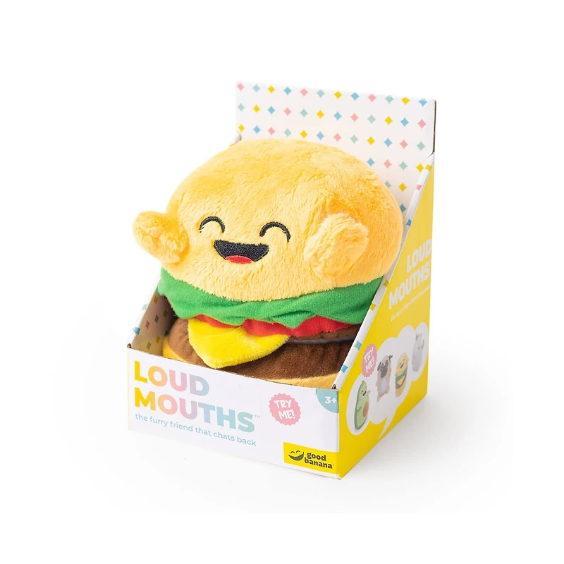 Good Banana™ Hamburger Loud Mouths Plush Toy