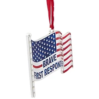 US First Responders Christmas Ornament with European Crystals - 6.25"