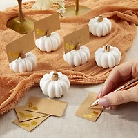 Kate Aspen White Pumpkin Place Card Holder Set, 6ct.