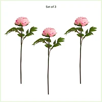 20" Pink Peony Flower Stems, 3ct.