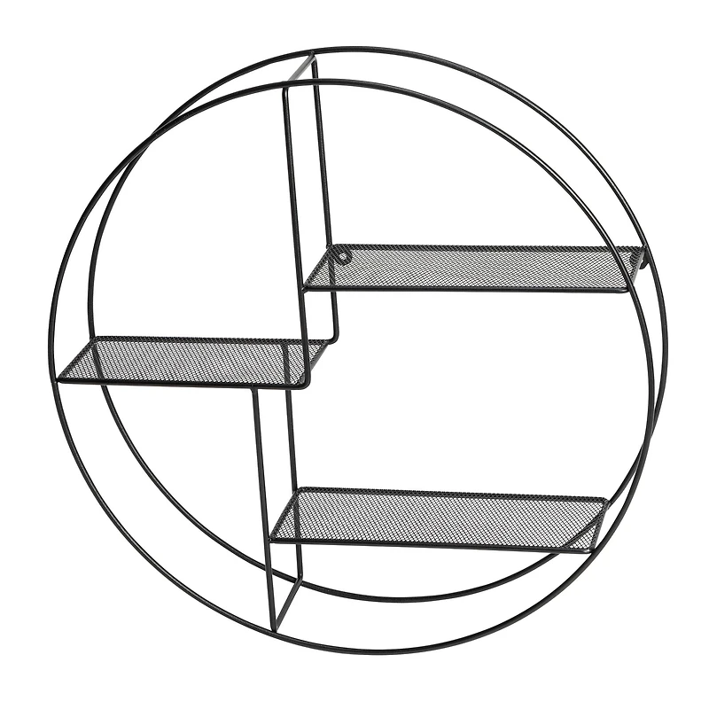 Honey Can Do 3-Tier Steel Circle Wall Shelf