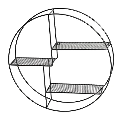 Honey Can Do 3-Tier Steel Circle Wall Shelf