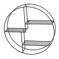 Honey Can Do 3-Tier Steel Circle Wall Shelf