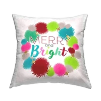 Stupell Industries Merry & Bright Holiday Throw Pillow