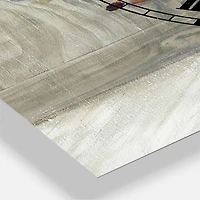 Designart 'Rustic Florals White Lodge Multipanel Wall Clock