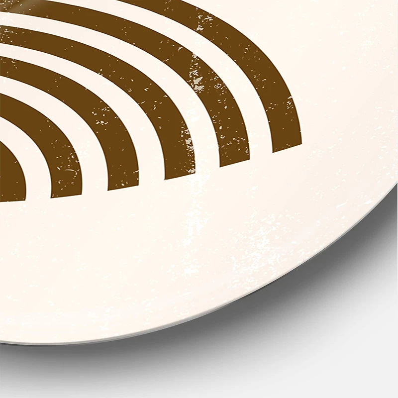 Designart - Abstract Rainbow Sun and Moon In Earth Tones V