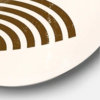 Designart - Abstract Rainbow Sun and Moon In Earth Tones V