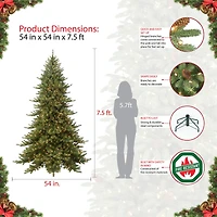 7.5ft. Pre-Lit Royal Majestic Fraser Fir Artificial Christmas Tree, Clear Lights
