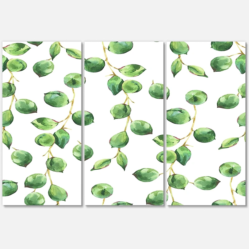Designart - Tropical Green Leaves Patern