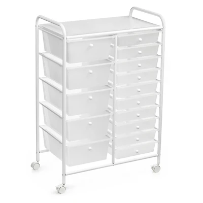 15-Drawer Rolling Cart by Simply Tidy
