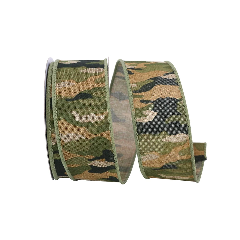 Reliant 1.5" x 10yd. Camouflage Wired Ribbon