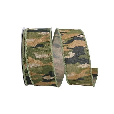 Reliant 1.5" x 10yd. Camouflage Wired Ribbon